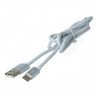 Extrémní USB 2.0 Type-C silikonový bílý kabel - 1,5 m - zdjęcie 3