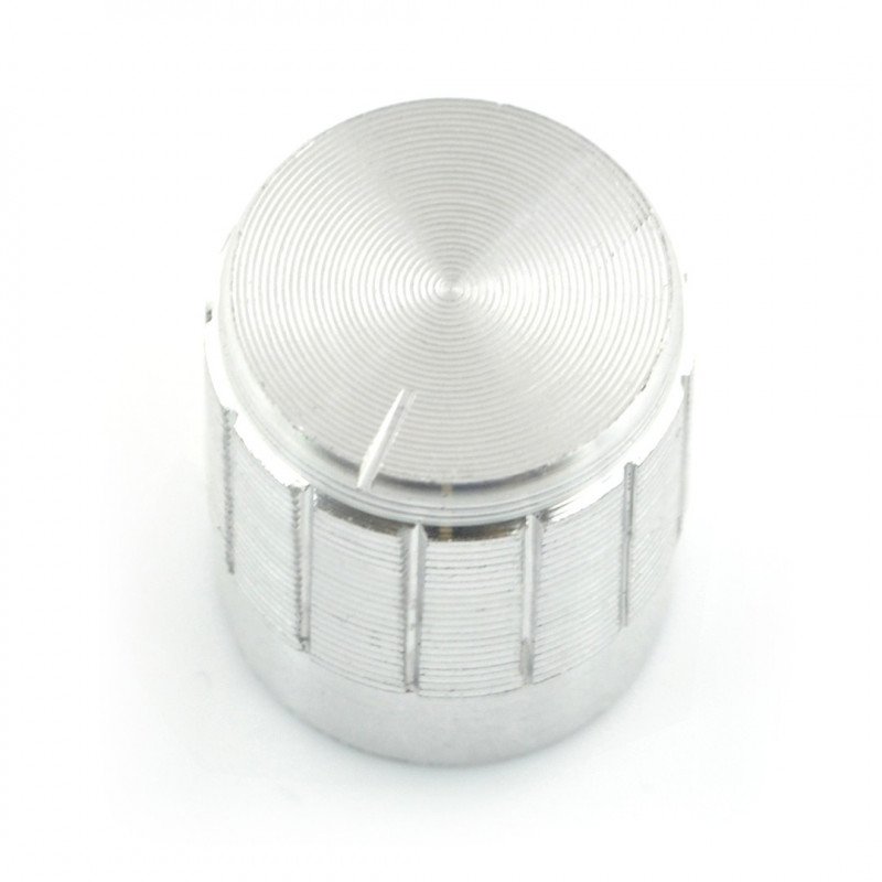 Knoflík potenciometru GCL15 stříbrný - 15 mm