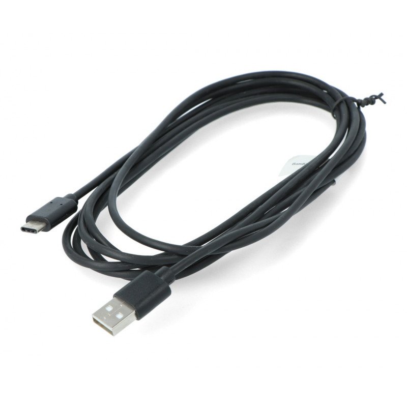 Černý kabel Lanberg USB typu A - C 2.0 - 3 m