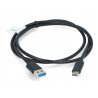Černý kabel Lanberg USB typu A - C 3.1 - 1 m - zdjęcie 3