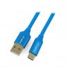 Lanberg USB Type A - C 2.0 modrý prémiový kabel QC 3.0 - 1 m - zdjęcie 1