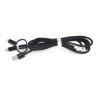 Kabel Lanberg 3v1 USB typu A - microUSB + blesk + USB typu C 2.0 černý PVC - 1,8m - zdjęcie 4