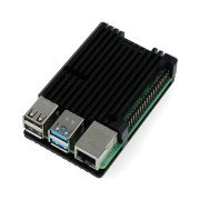 Pouzdro pro Raspberry Pi 4B - hliník - černé