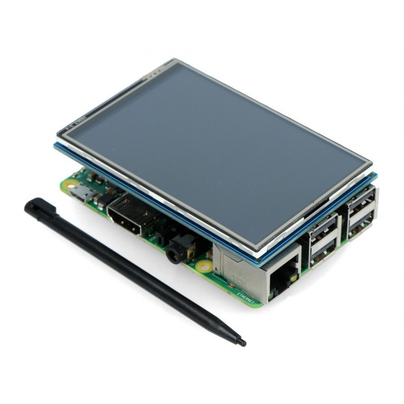 Dotykový displej Waveshare B - rezistivní LCD IPS 3,5 '' 320x480px GPIO pro Raspberry Pi 3/2 / B + / Zero