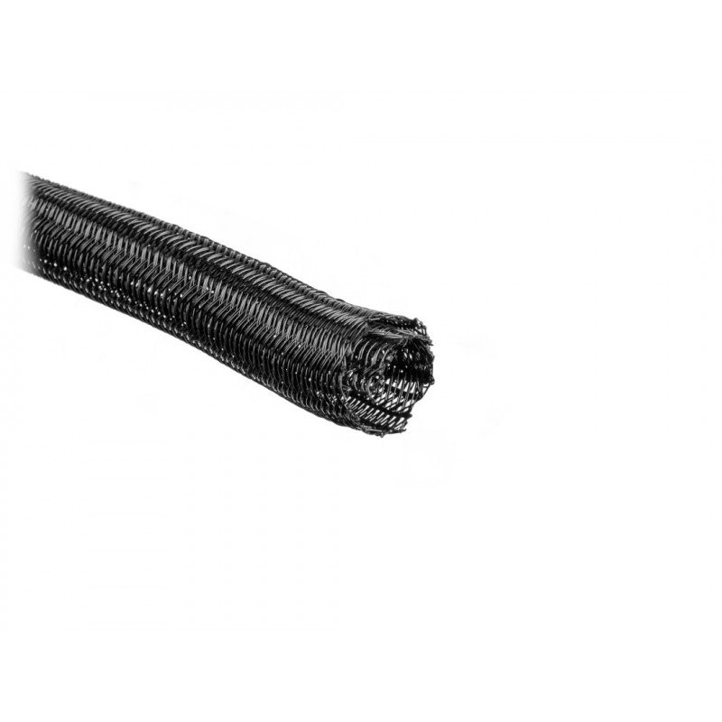 Samozavírací splétané lanko Lanberg 19mm, černý polyester 2m