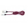 Kabel TRACER USB A - USB C 2.0 černé a fialové opletení - 1m - zdjęcie 3
