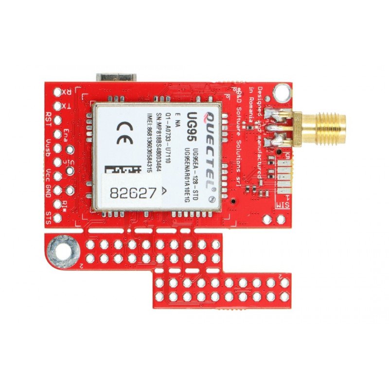 3G / GSM modul - u-GSM shield v2.19 UG95E - pro Arduino a Raspberry Pi - konektor SMA