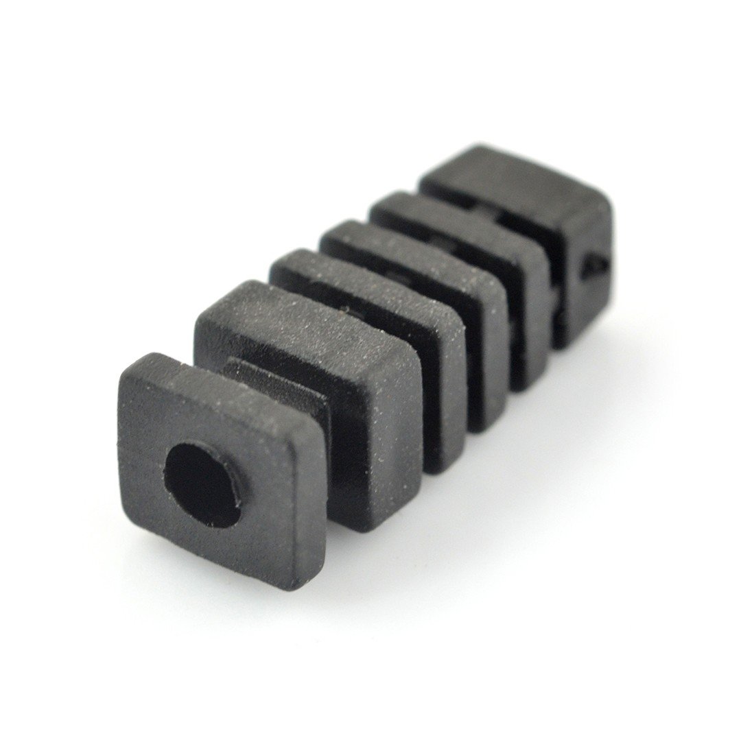 Odlehčení tahu pro černý kabel, průměr 4 mm