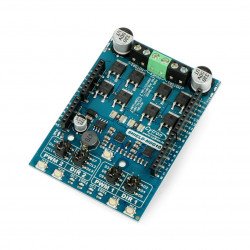 Cytron Shield-MDD10 - dvoukanálový budič stejnosměrného motoru 7V-30V / 10A - štít pro Arduino_