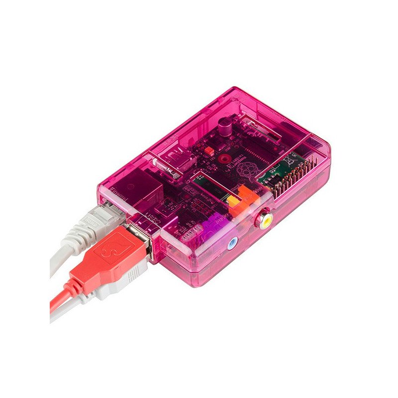 Pouzdro Raspberry Pi Model B Pi Tin - růžové