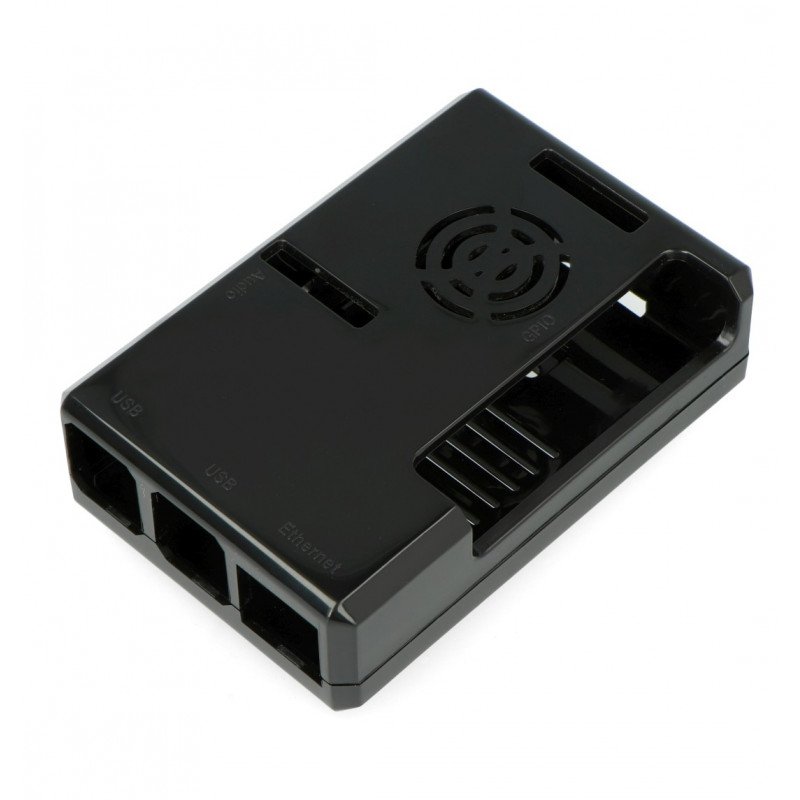 Pouzdro Raspberry Pi model 4B - ABS - černé - LT-4A06