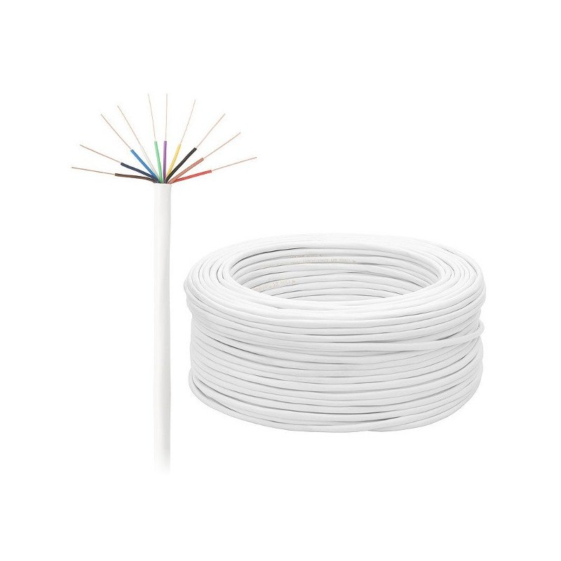 10-žilový výstražný kabel 0,5 mm - 100 m