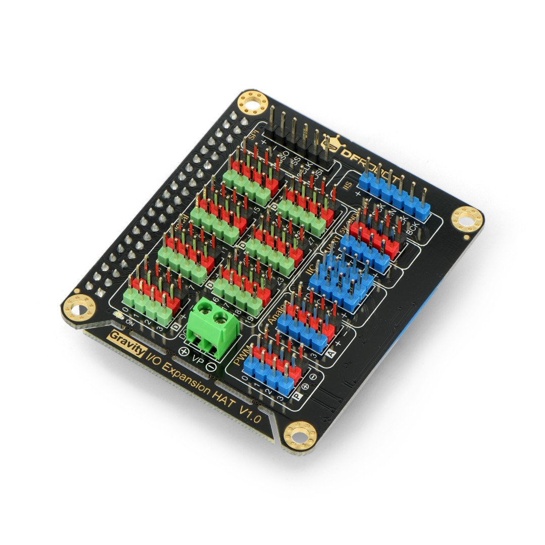 IO Expansion HAT - expandér pinů pro Raspberry Pi 4B / 3B + / 3B / 2B - DFRobot DFR0566