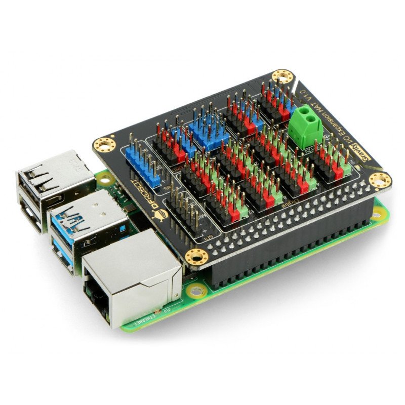 IO Expansion HAT - rozšiřovač pinů pro Raspberry Pi 4B / 3B + / 3B / 2B
