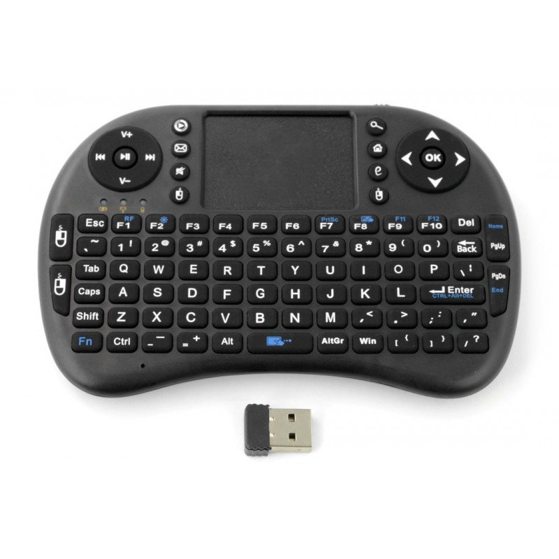 Bezdrátová klávesnice + touchpad Blow mini - černá - AAA baterie