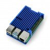 Pouzdro pro Raspberry Pi 4B - hliníkové - modré - zdjęcie 1