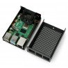 Pouzdro Raspberry Pi model 4B s ventilátorem - hliník - LT-4BA03 - černé - zdjęcie 4