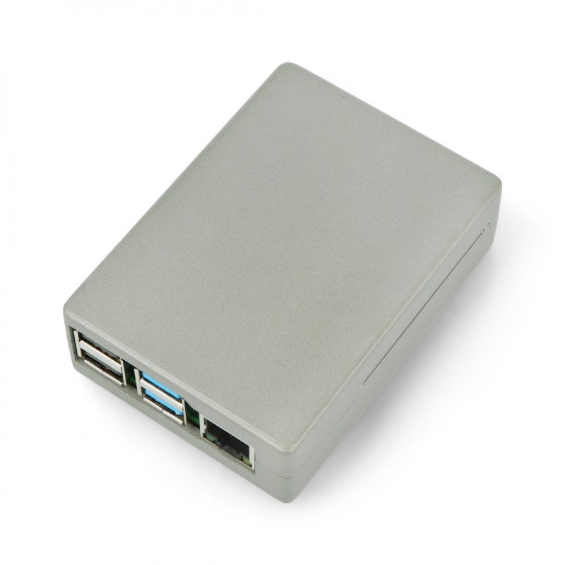Pouzdro Raspberry Pi model 4B - hliník - LT-4BA04 - šedá