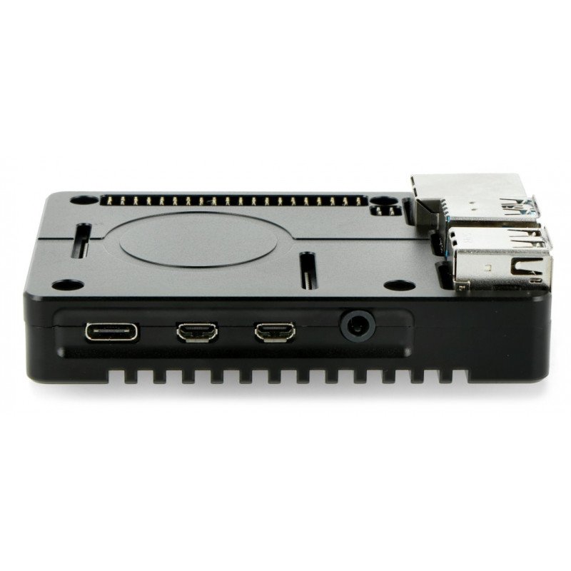 Pouzdro Raspberry Pi model 4B - hliník - LT-4BA05 - černé