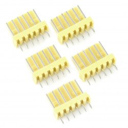 Rastrový konektor 2,54 mm - 6pinová zástrčka - 5ks
