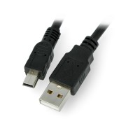 Kabel MiniUSB B - A 2,0 Lanberg Canon 1,8 m - černý