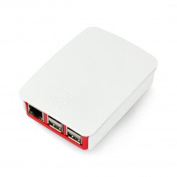Oficiální pouzdro Raspberry Pi Model 3B + / 3B / 2B - červené a bílé