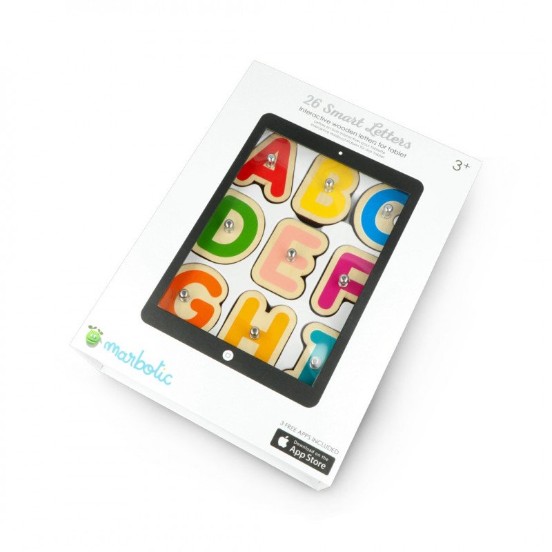 Marbotic Smart Letters - vzdělávací hra s dřevěnými písmeny pro tablet