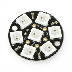 Klenot NeoPixel - RGB LED prsten 7xWS2812 5050 - Adafruit 2226