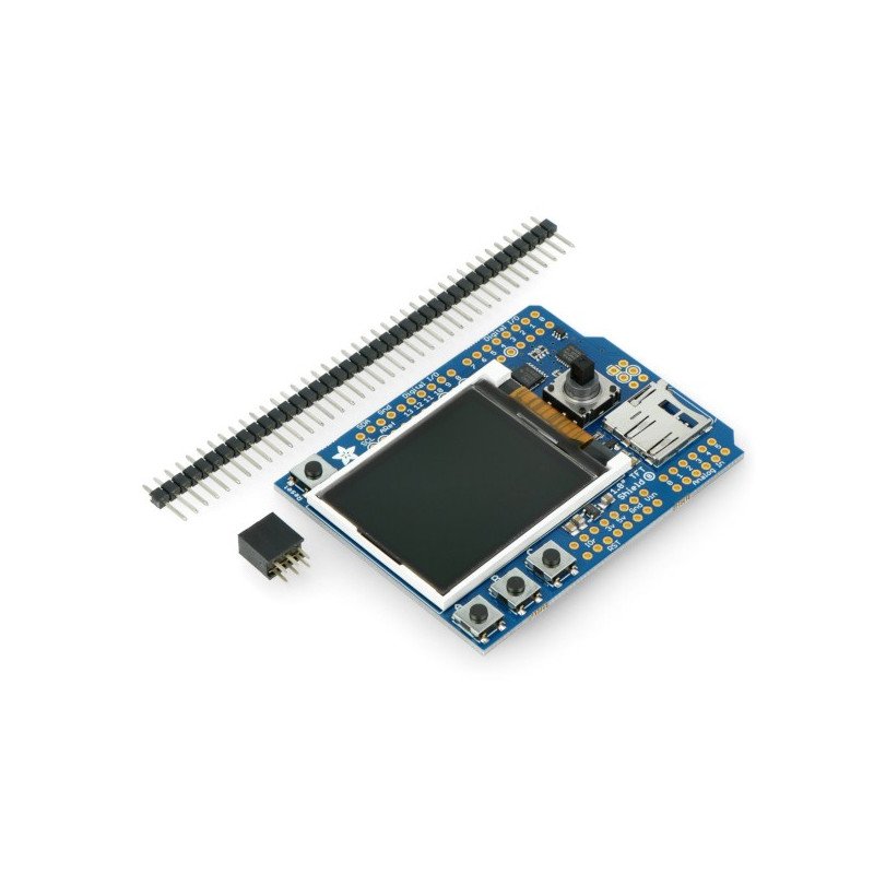 1,8 "TFT displej se čtečkou microSD + joystick - štít pro Arduino