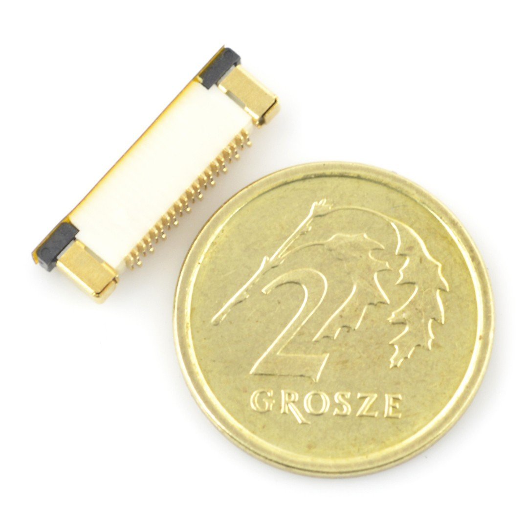 ZIF zásuvka, FFC / FPC, vertikální 20 pinů, rozteč 0,5 mm