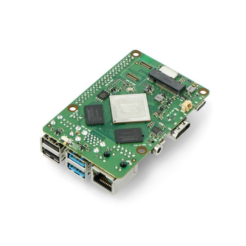 Rock Pi 4 Model B - Rockchip RK3399 Cortex A72 / A53 + 4 GB RAM - WiFi / Bluetooth