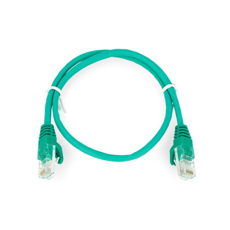 Patchcord Ethernet UTP 5e 0,5 m - zelený