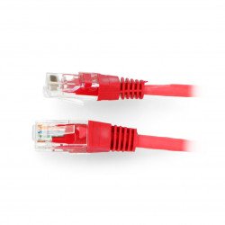 Síťový kabel Ethernet Patchcord UTP 5e 0,5 m - červený