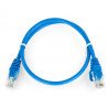 Síťový kabel Ethernet Patchcord UTP 5e 0,5 m - modrý - zdjęcie 2