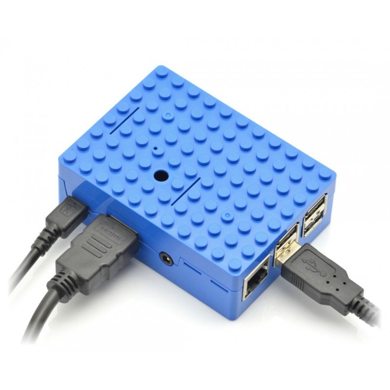 Pi-Blox - pouzdro Raspberry Pi Model 3/2 / B + - modré