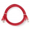 Patchcord Ethernet UTP 5e 2m - červený - zdjęcie 2