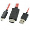 11kolíkový kabel MHL - microUSB, HDMI a USB - zdjęcie 1