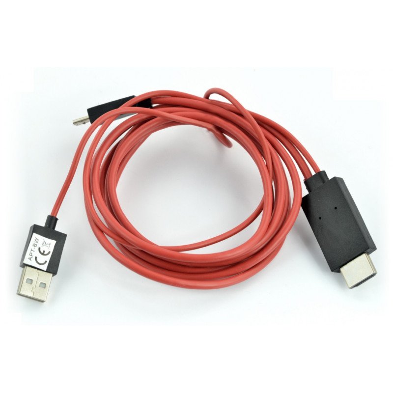11kolíkový kabel MHL - microUSB, HDMI a USB