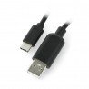 Kabel USB A - USB C s vypínačem, černý - 0,9 m - zdjęcie 1
