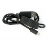 Kabel USB A - USB C s vypínačem, černý - 0,9 m - zdjęcie 3