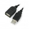 Prodlužovací kabel USB A - A s vypínačem, černý - 0,5 m - zdjęcie 1