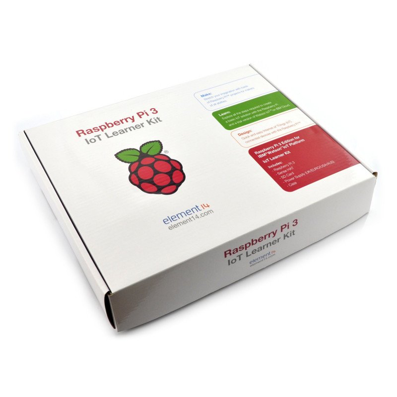 Sada Raspberry Pi 3 IoT Learner: Raspberry Pi 3 + SenseHAT + pouzdro + paměťová karta + originální napájecí zdroj