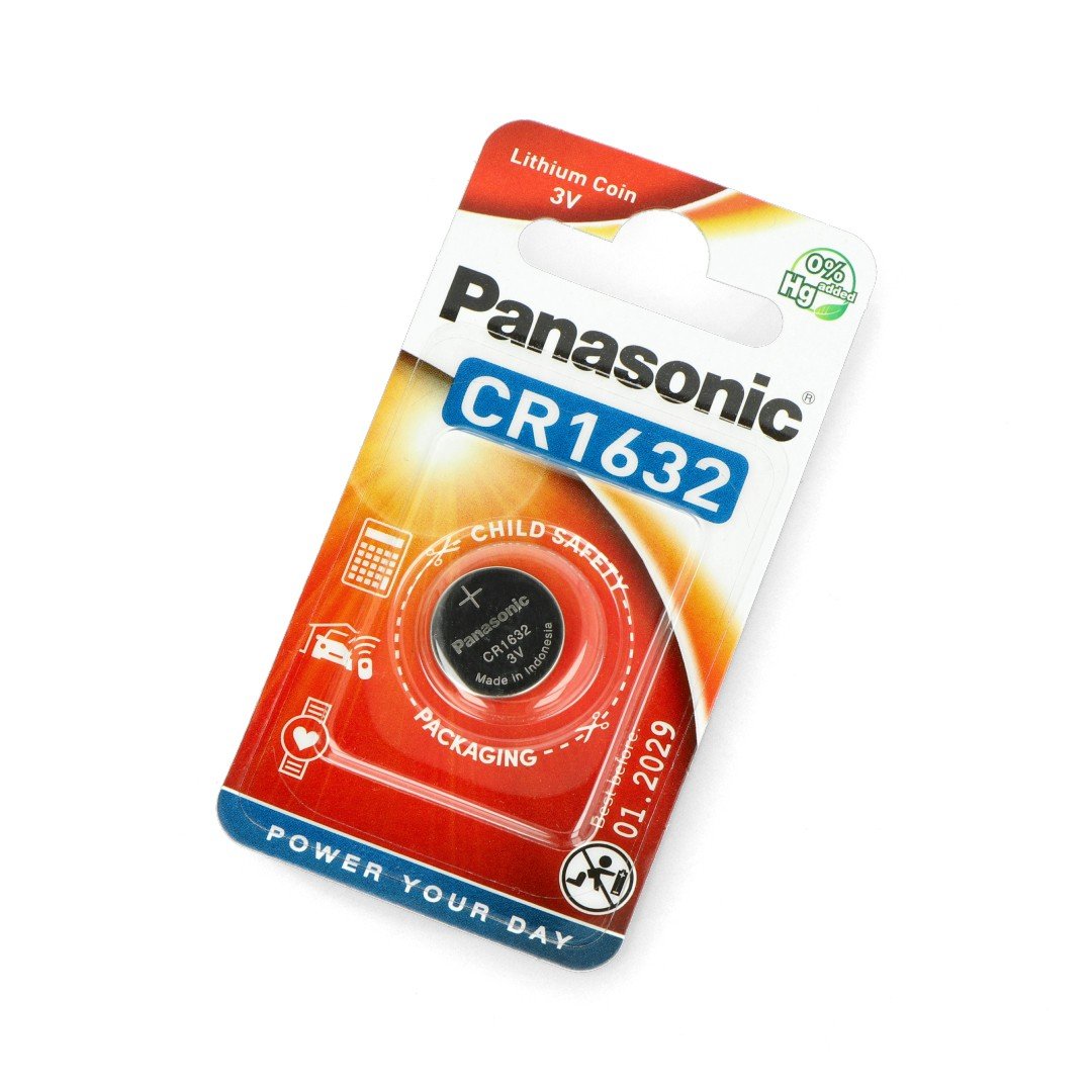 CR1632 3V lithiová baterie Panasonic - 5 kusů.