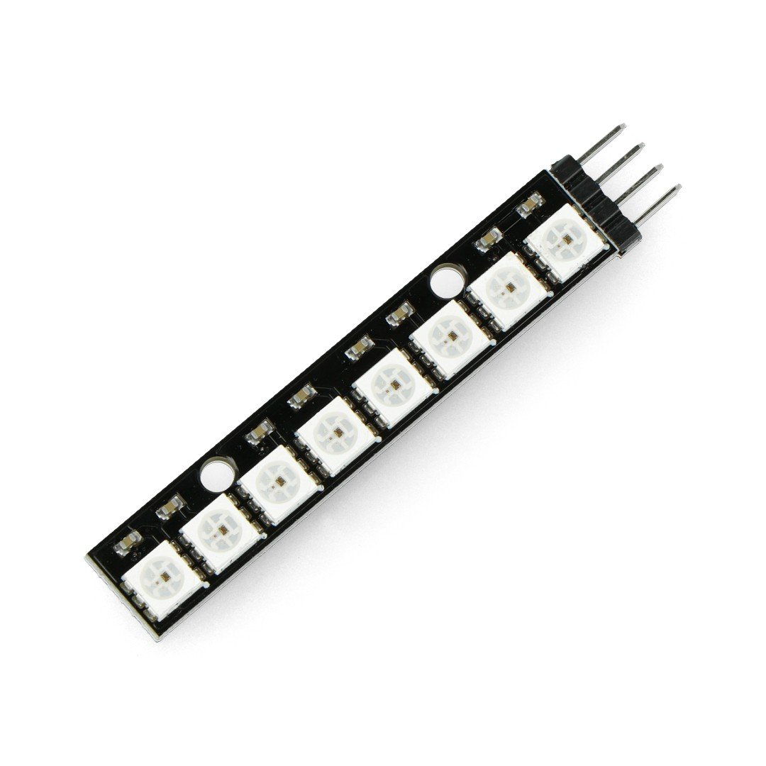 RGB LED pásek WS2812 5050 x 8 LED - 53 mm - pájené konektory