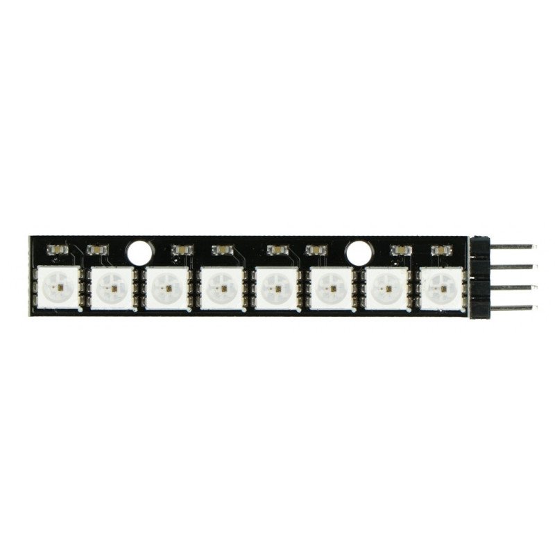 RGB LED pásek WS2812 5050 x 8 LED - 53 mm - pájené konektory