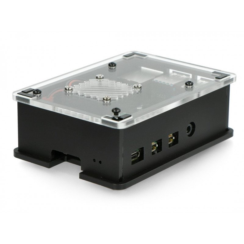 Akrylové pouzdro s 5V ventilátorem pro Raspberry Pi 4 - TPH - 001