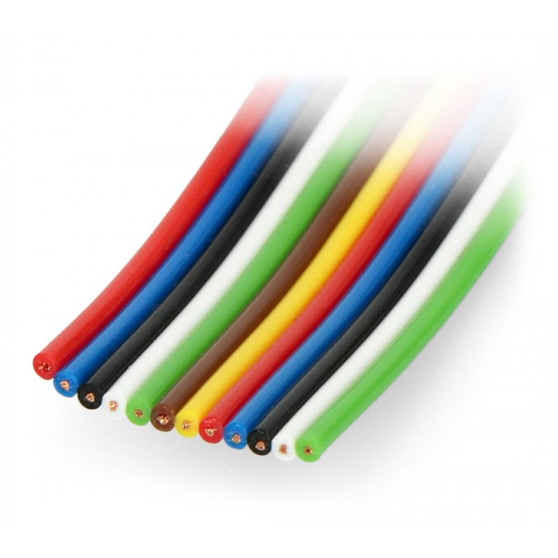 Plochý kabel TLWY - 12x0,22mm² / AWG 24 - vícebarevný - 50m