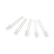 LED 5 mm červená čirá - 5 ks