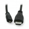 MicroHDMI - kabel HDMI - originální pro Raspberry Pi 4 - 2 m - černý - zdjęcie 1
