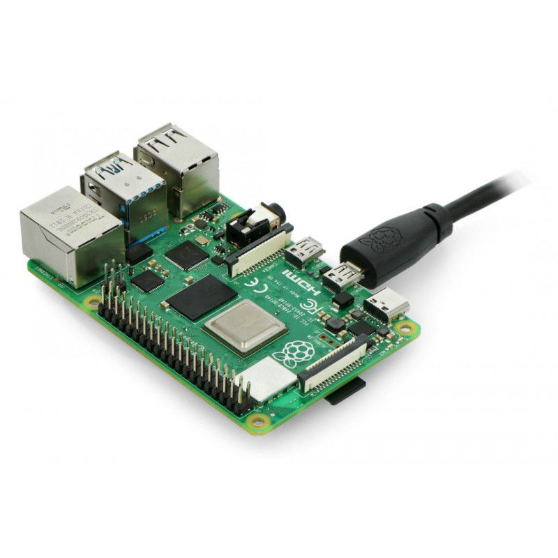 MicroHDMI - kabel HDMI - originální pro Raspberry Pi 4 - 2 m - černý